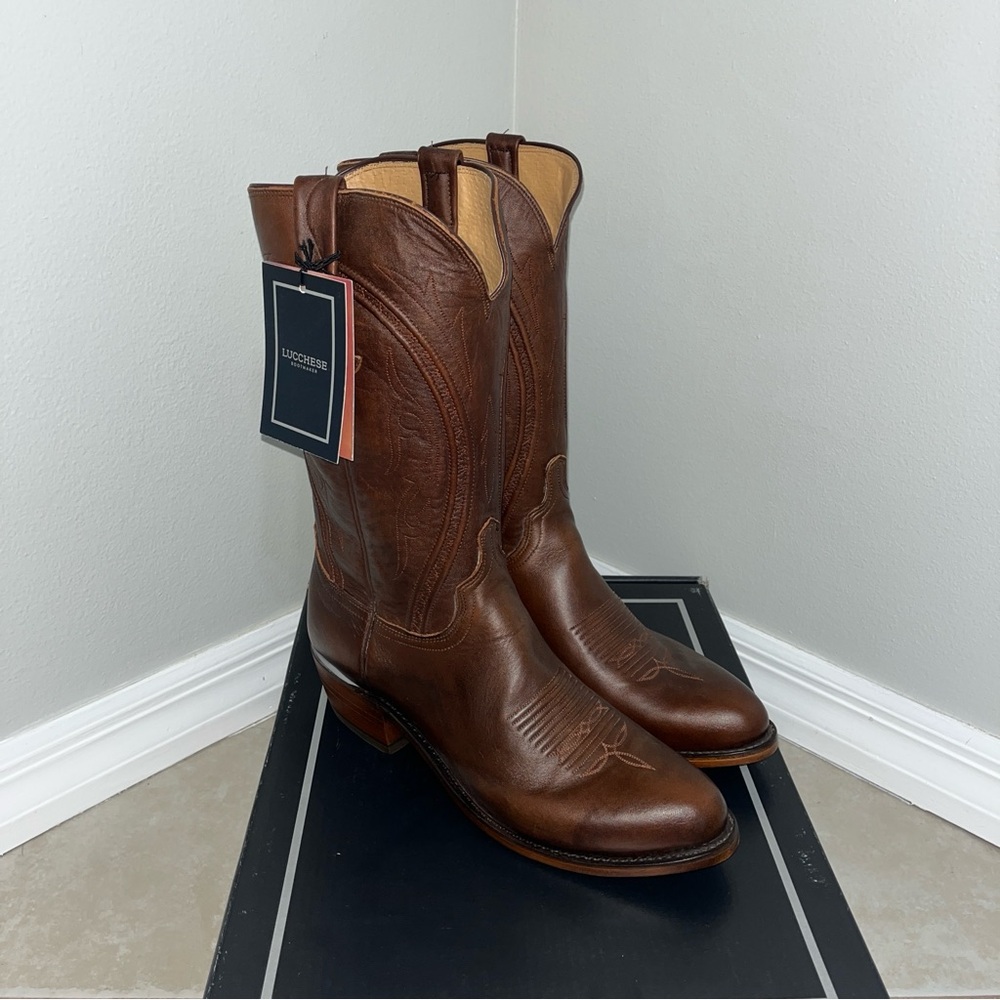 SOLD - Lucchese - Clint Boot Peanut Brittle Size Mens US 11 EE N1657.R4